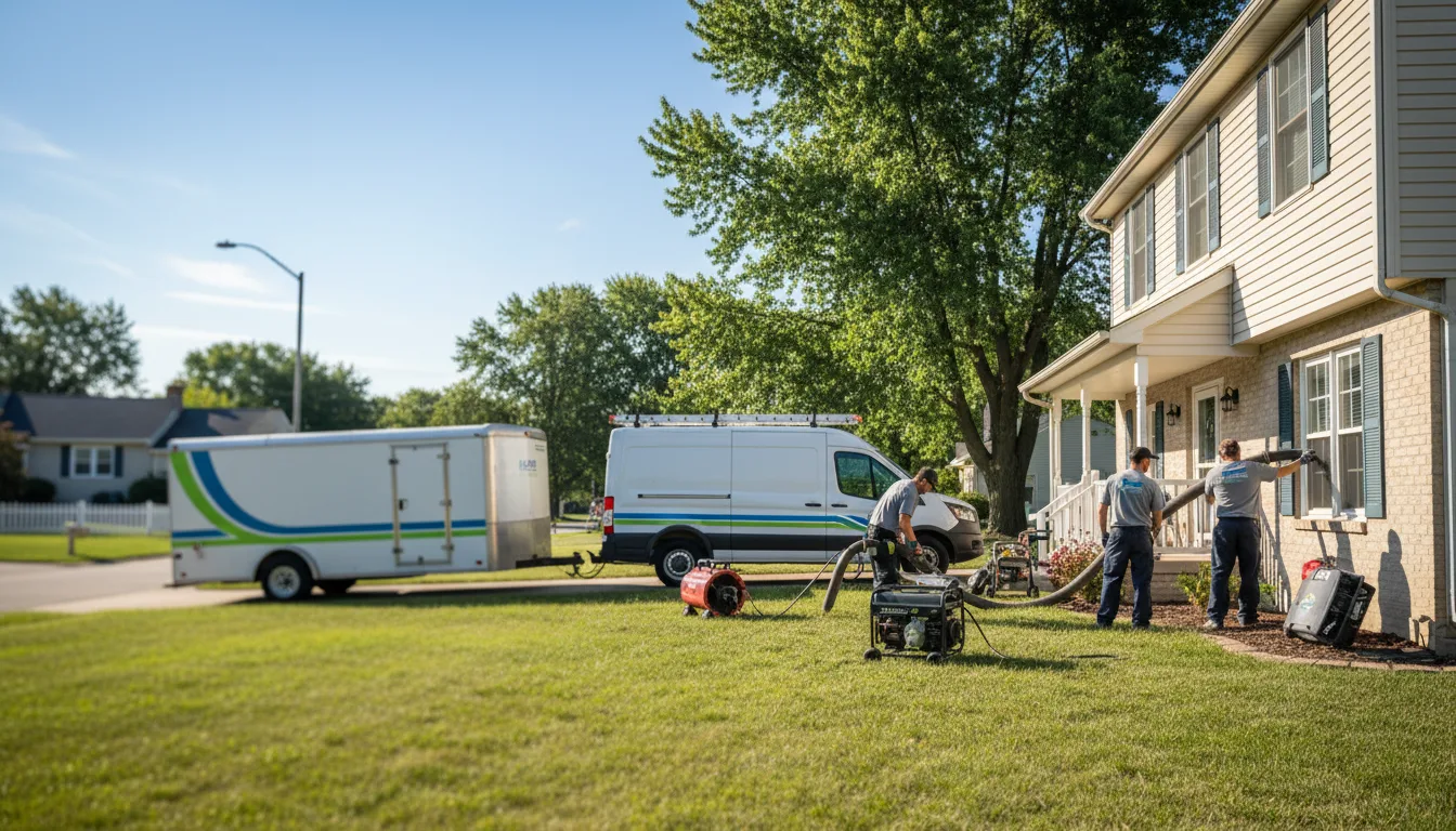 Flooded Basement Restoration And Cleanup With Repair in Rinard, IL near me